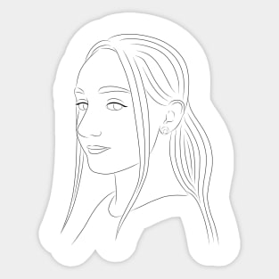 cool girl Sticker